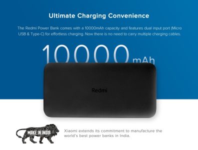 alt=''Redmi 10000 mAh Fast Charging Slim Power Bank''